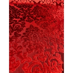 Francuski Plusz żakardowy bordo