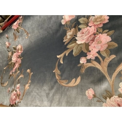 Stylowy aksamitny welur motyw kwiatowy 