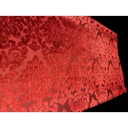 Francuski Plusz żakardowy bordo