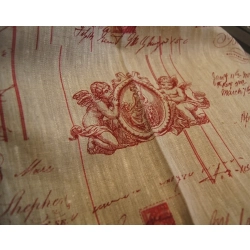 Tkanina lniana scenki rodzajowe - Angel