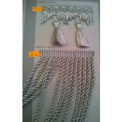 Taśma ozdobna srebrna z frędzlami