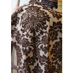 Len z ornamentem stylowym brąz