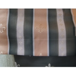 Tkanina stylowa pasy zieleń szer. 140 cm