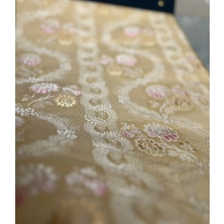 Tkanina stylowa Rococo Versailles Pastel Gold